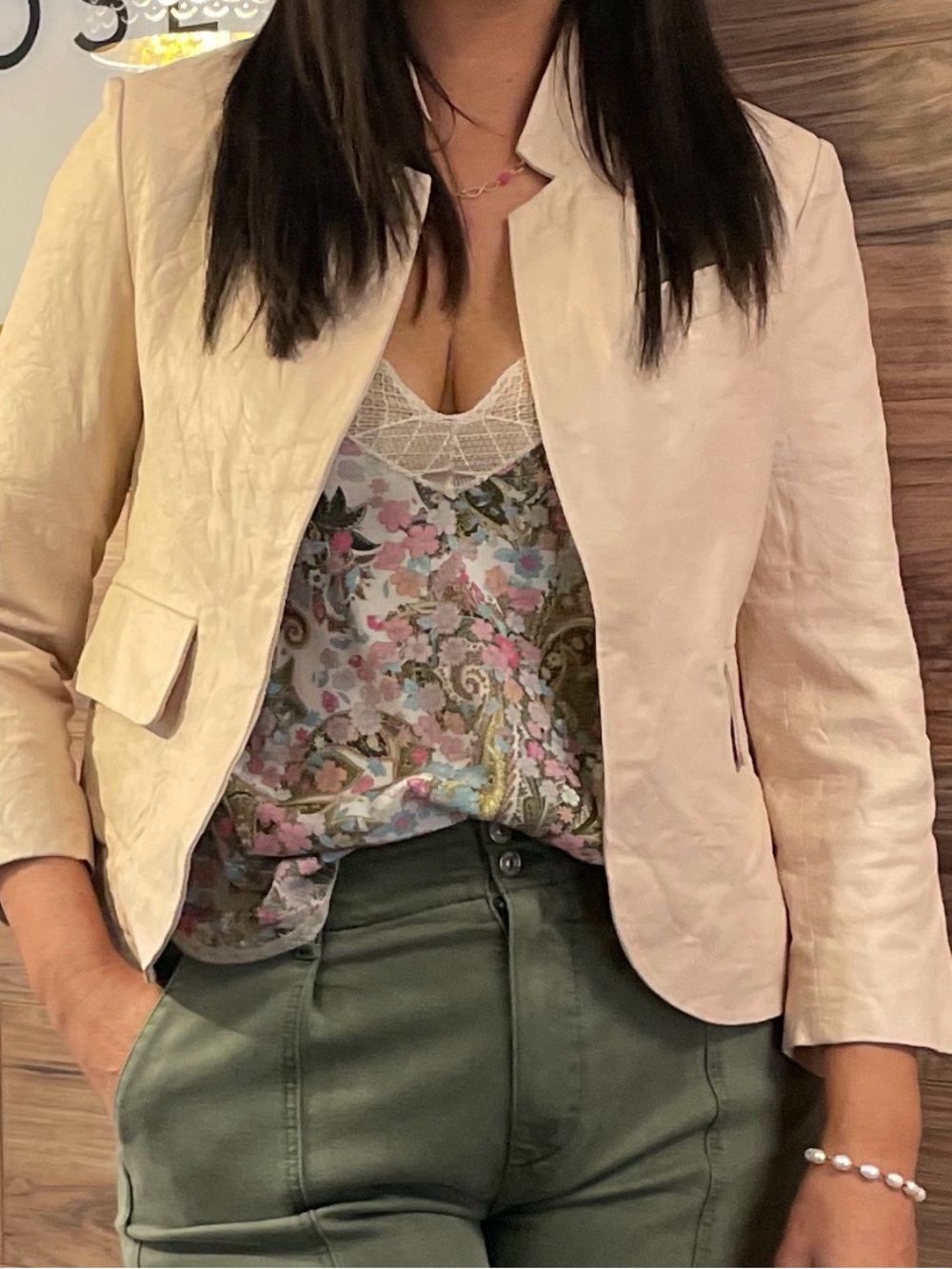 Zadig & Voltaire Blush Pink Leather Blazer Jacket – Soft Lambskin